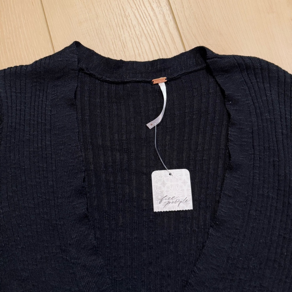free people black date night cardi BNWT - Picture 7 of 12